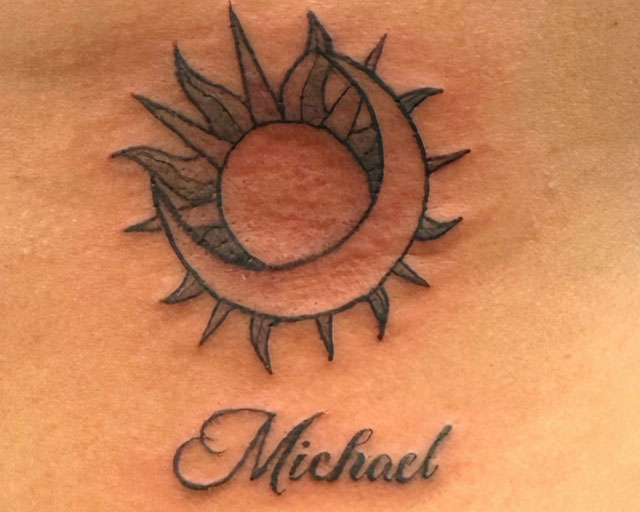 Lettering Font and Script Couples Tattoo His