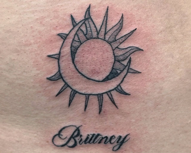 Lettering Font and Script Couples Tattoo Hers